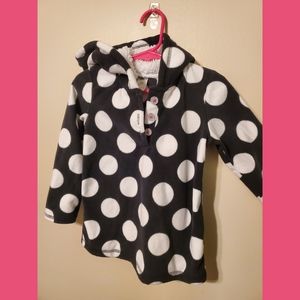 PolkaDot Toddler Girls 3T Fleece Hoodie Sweatshirt